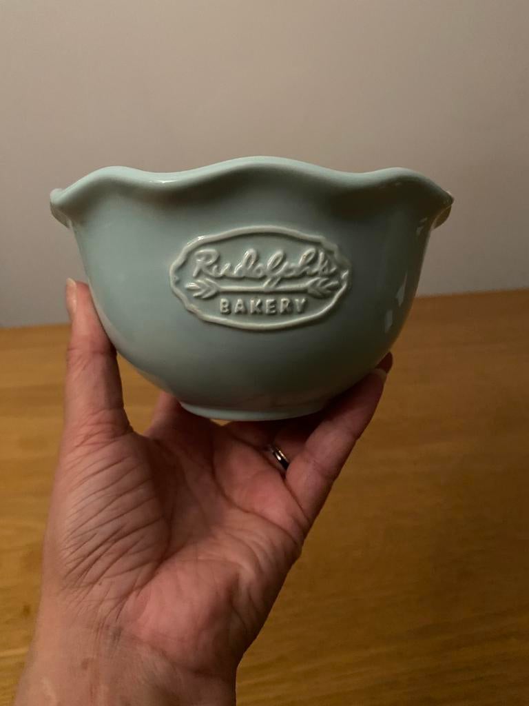 Mint kleurig schaaltje Rudolph’s Bakery, Ophalen of Verzenden, Overige stijlen, Glas, Schaal of Schalen