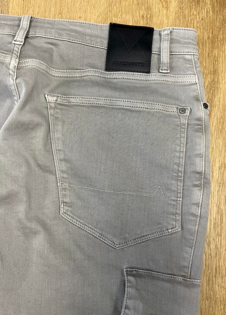 Purewhite The Jone skinny cargobroek grijs - Maat W36 L34, Ophalen of Verzenden, Zo goed als nieuw, Grijs, W36 - W38 (confectie 52/54)