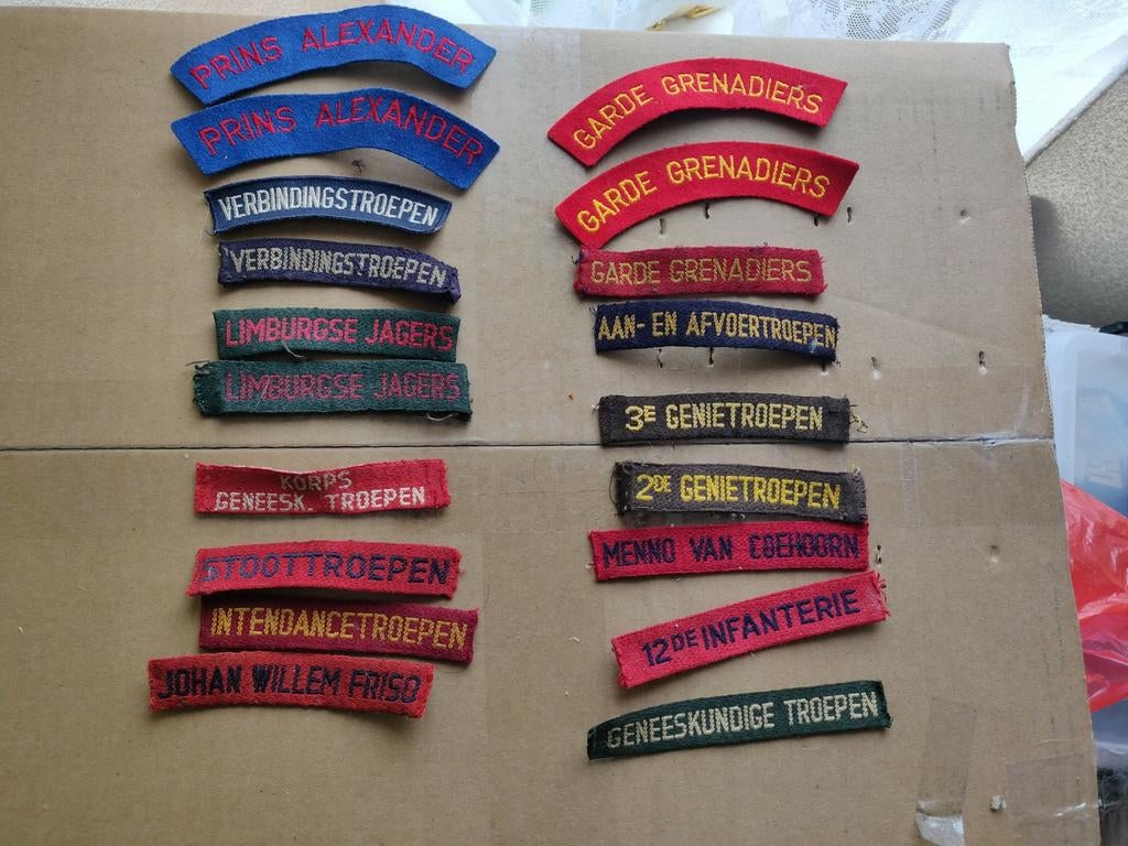 onderdeel namen straatnaam, Verzamelen, Militaria | Algemeen, Ophalen of Verzenden, Landmacht, Nederland