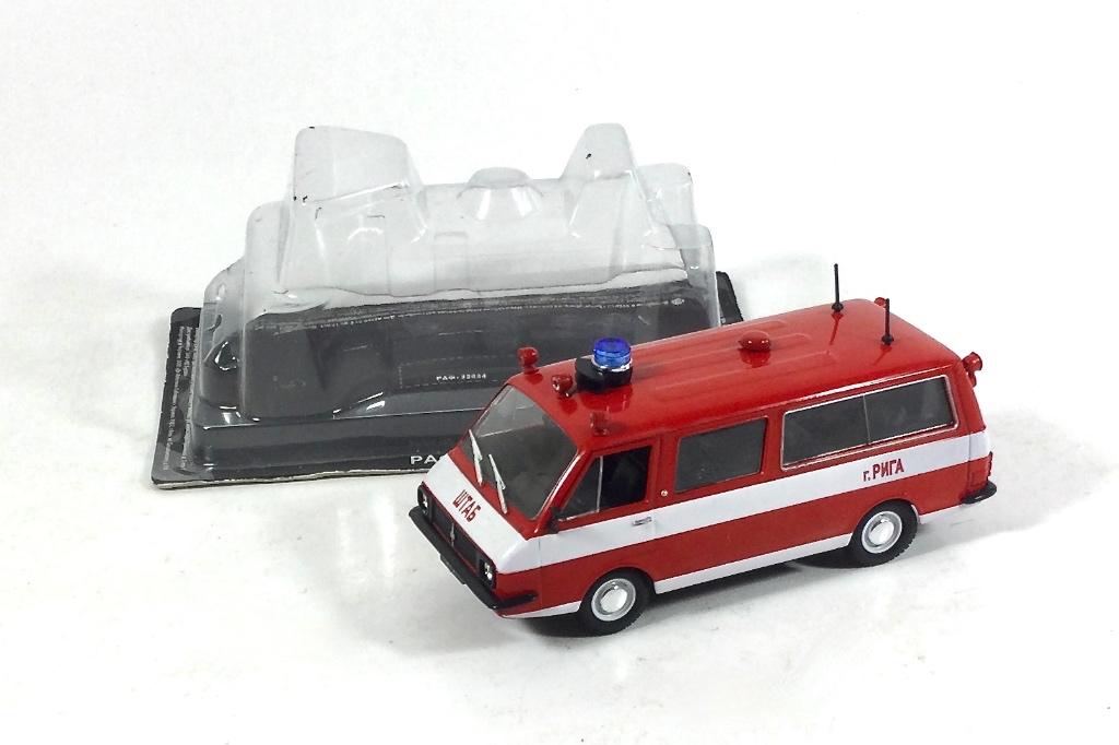 Ist DeAgostini 1:43 RAF 2203 Latvia Brandweer busje (USSR), Hobby en Vrije tijd, Modelauto's | 1:43, Ophalen of Verzenden, Nieuw