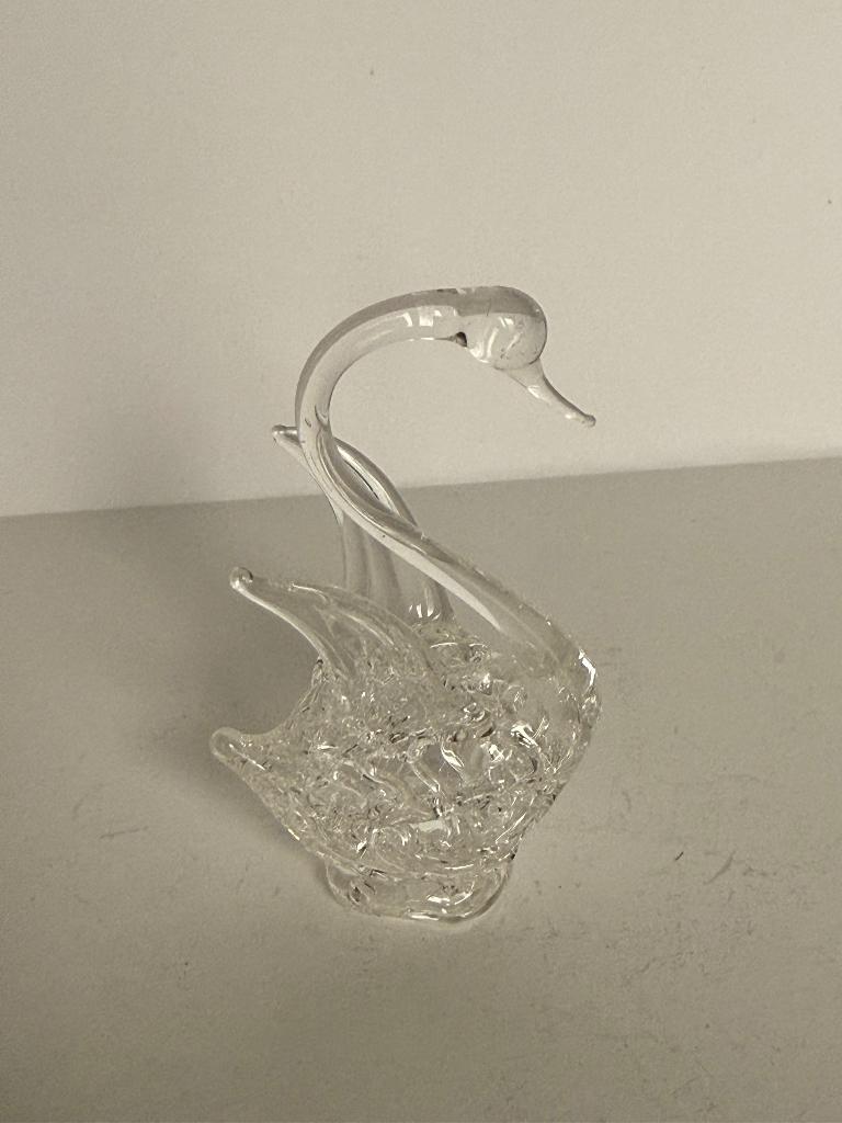 letterbak glazen beeldje zwaan, Ophalen of Verzenden, Zo goed als nieuw, Dier