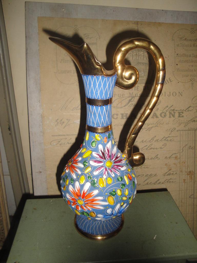 mooie kleurrijke vaas h bequet gesigneerd, Ophalen of Verzenden