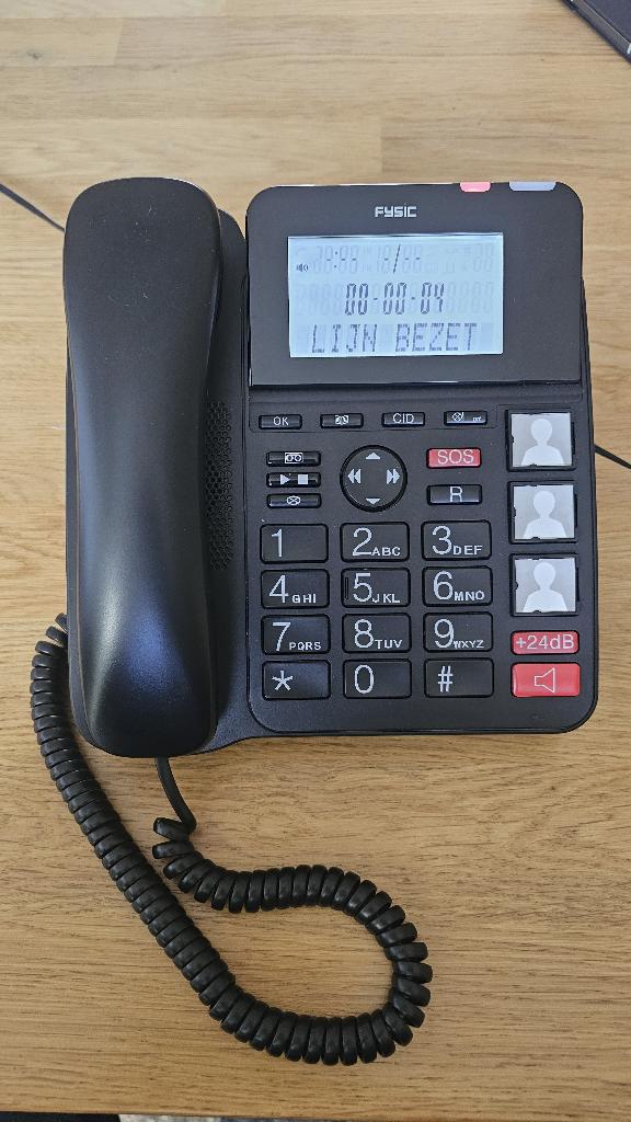 Seniorentelefoon Fysic FX‑8025 – SOS, fototoetsen, antw App., Ophalen of Verzenden, Zo goed als nieuw