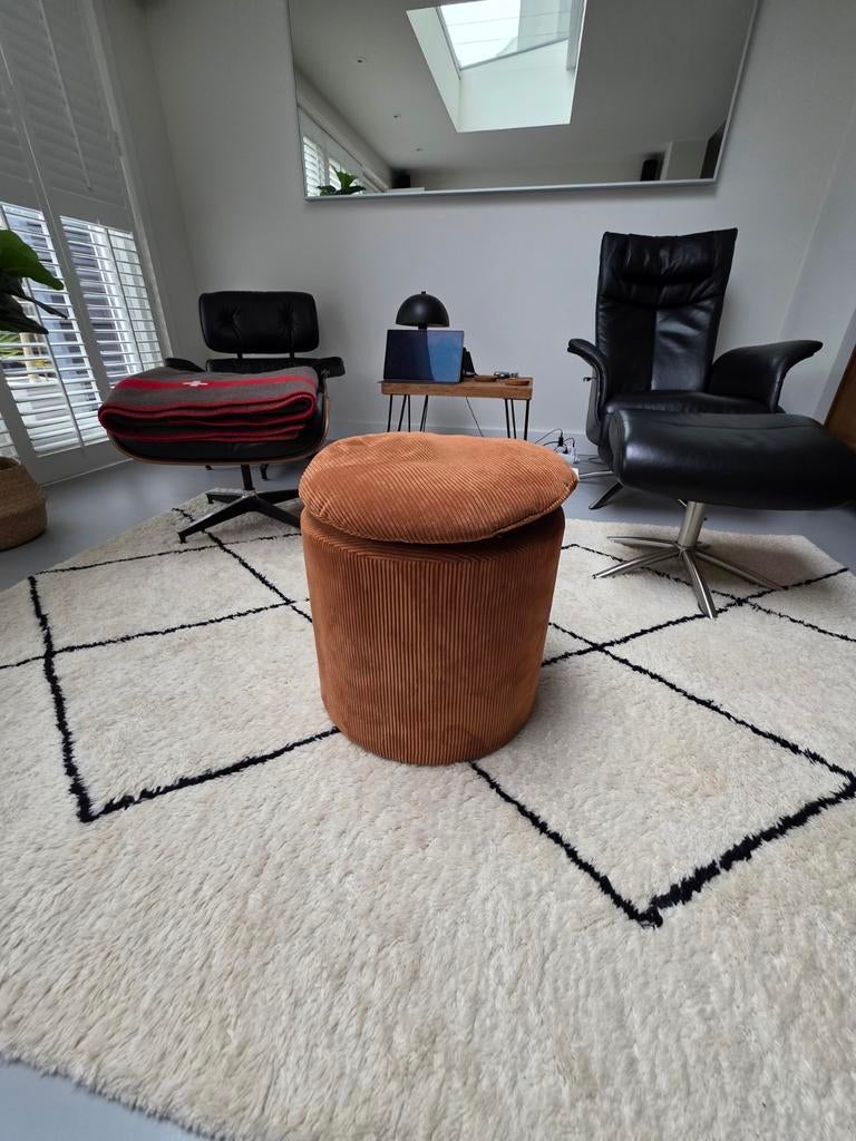 Loods 5 poef / voetenbankje, Ophalen, Minder dan 50 cm, Rond, Minder dan 50 cm