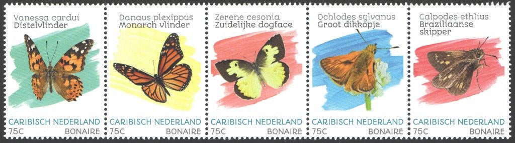 Caribisch Nederland 228 strip v 5 postfris Bonaire 2020, Ophalen of Verzenden, Postfris