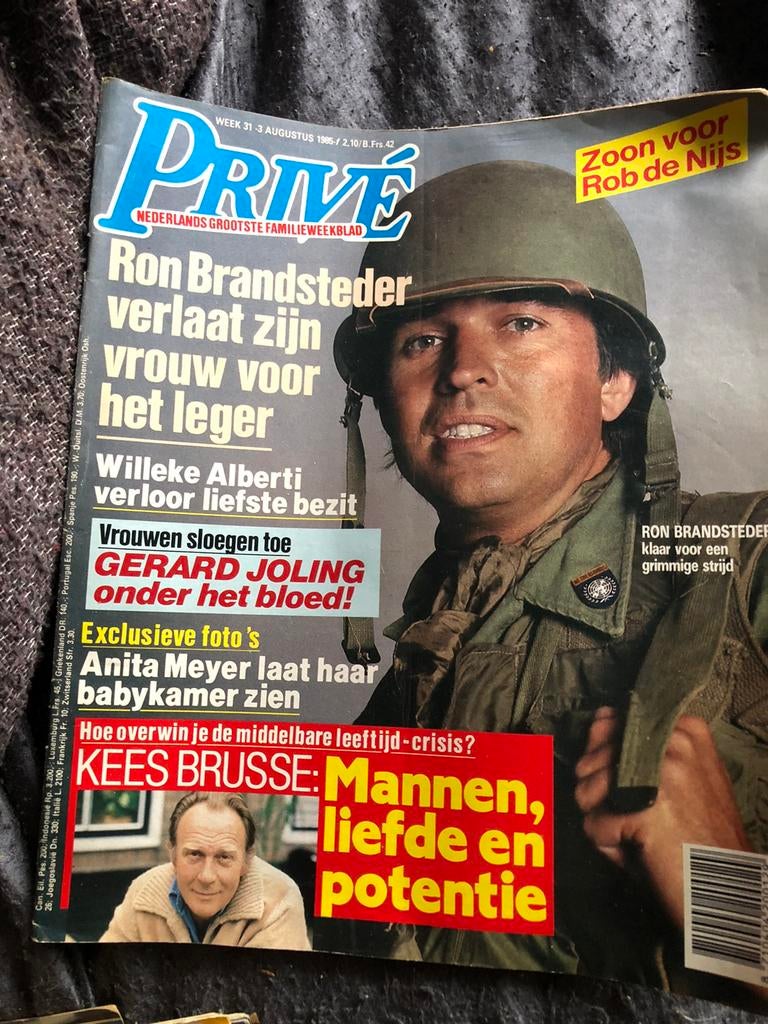Prive Ron brandsteder 3/8/1985, Verzamelen, Tijdschriften, Kranten en Knipsels, Ophalen of Verzenden, 1980 tot heden, Tijdschrift