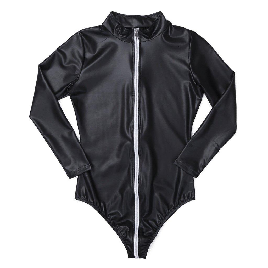 Dames zwarte bodysuit met rits catsuit sexy maat 36 40 42, Verzenden, Nieuw, Overige thema's, Kleding