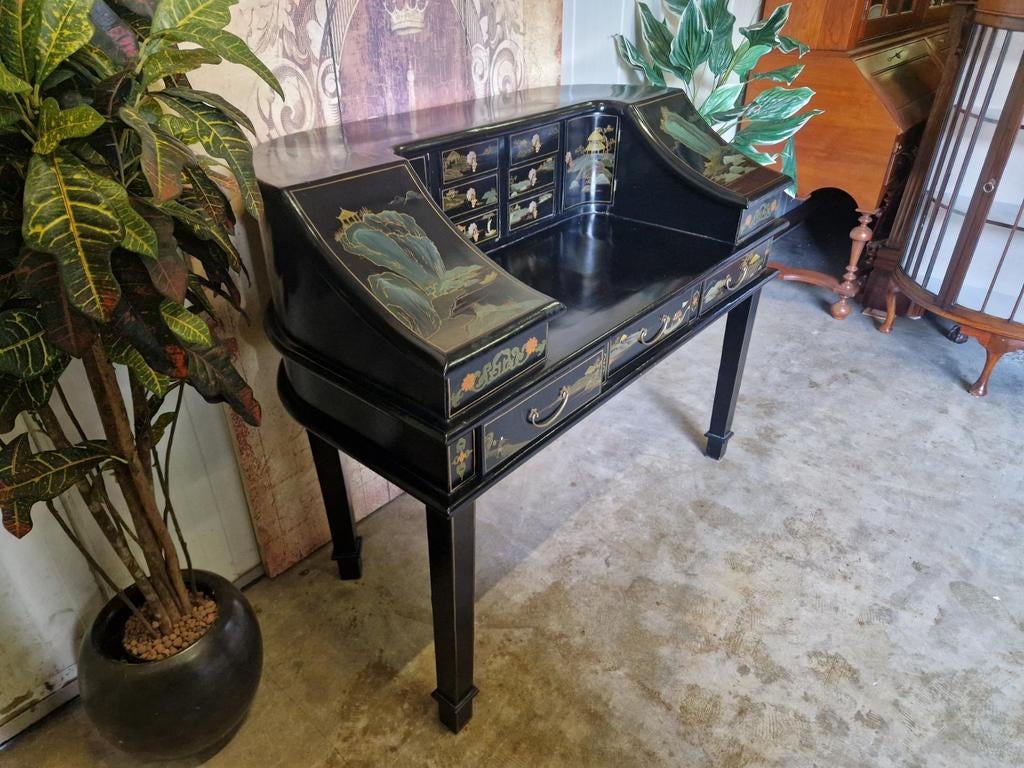 Antieke Oosters schrijftafel, bureau, desk, Ophalen of Verzenden