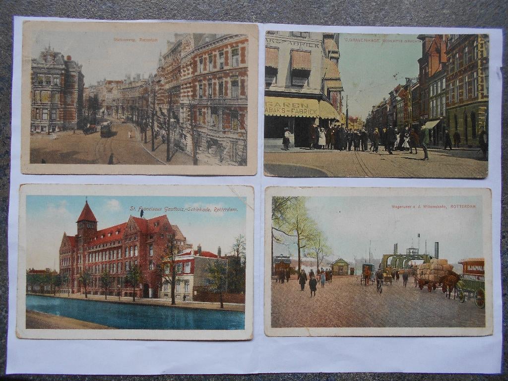 Nederland mooie partij van 25 zeer oude kaarten kleurrijk, Ophalen of Verzenden, Voor 1920, Zuid-Holland