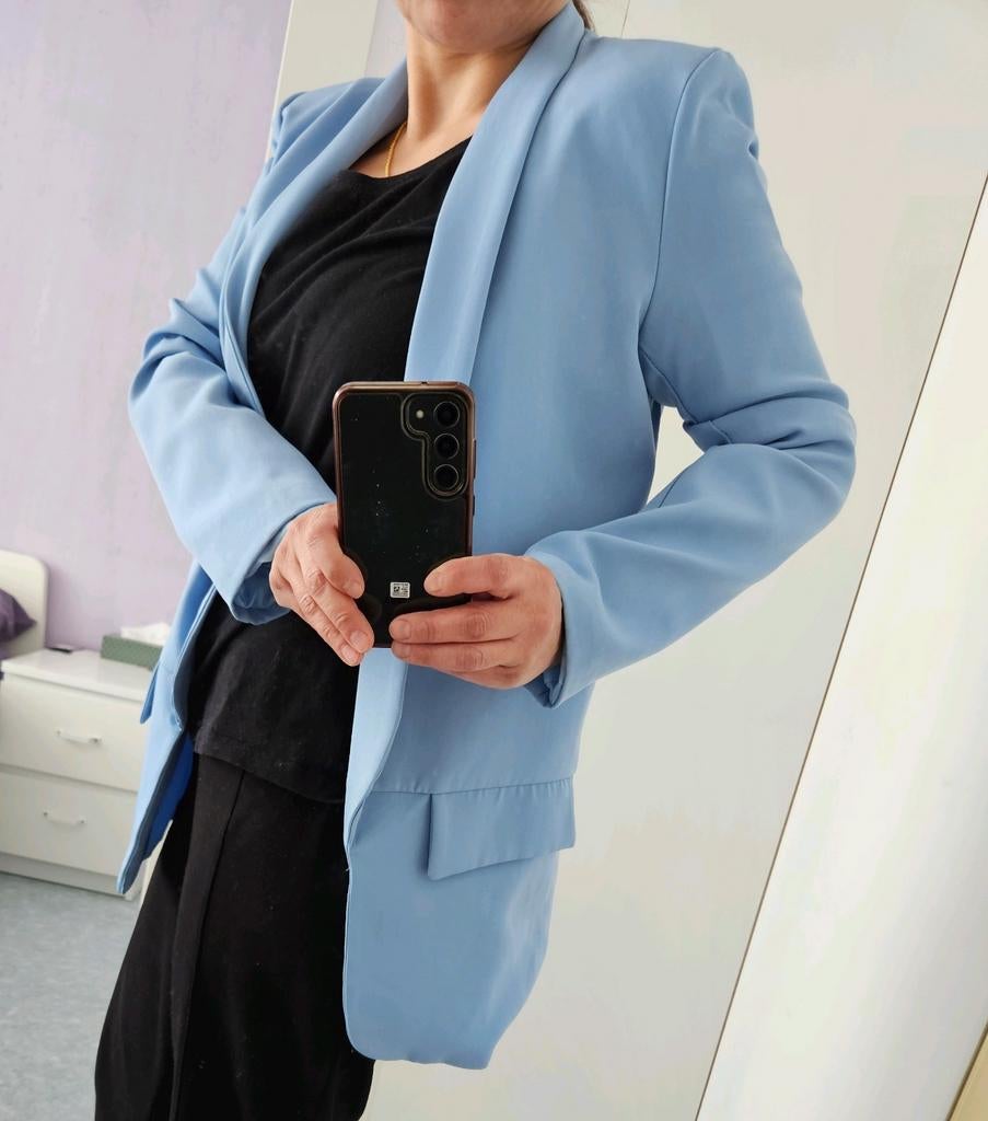 Blauwe dames blazer - Maat M, Kleding | Dames, Maat 38/40 (M), Blauw, Ophalen of Verzenden, Jasje