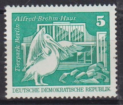 DDR Vogel Pelikaan, Verzenden, Postfris, Dier of Natuur