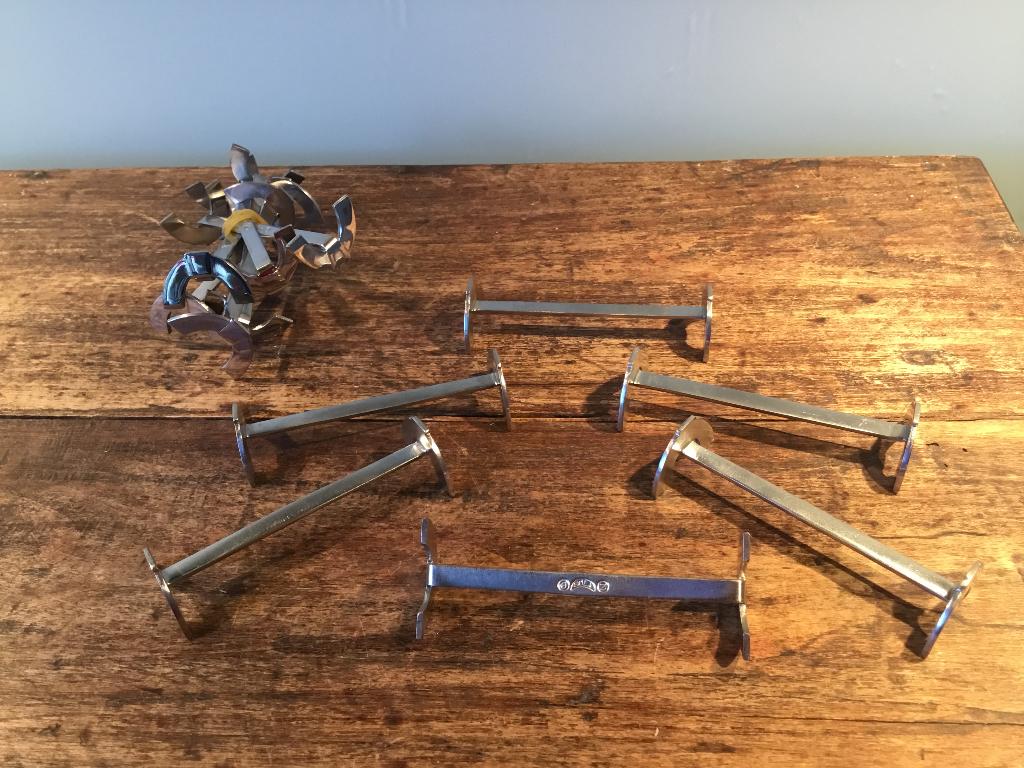 Vintage Sola 12 tafelleggers en 6 botermesjes, Ophalen of Verzenden