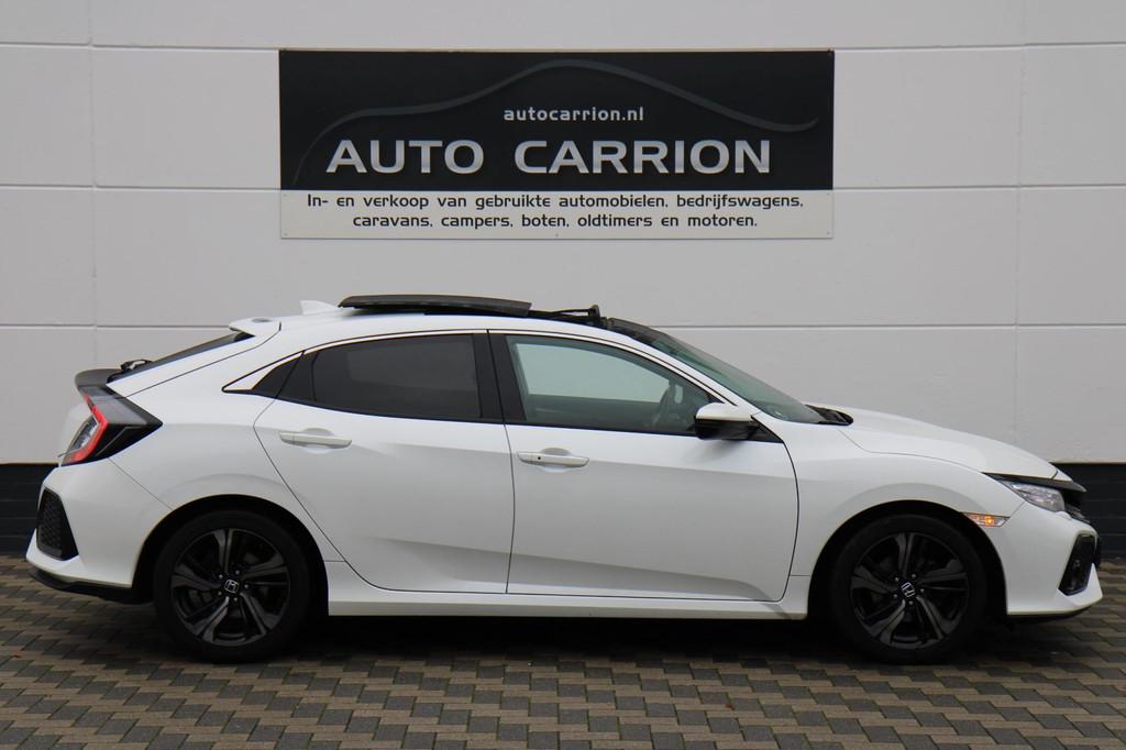 Honda Civic 1.0 i-VTEC Premium Automaat Pano Carplay Leder!, 15 km/l, Gebruikt, Zwart, Bedrijf