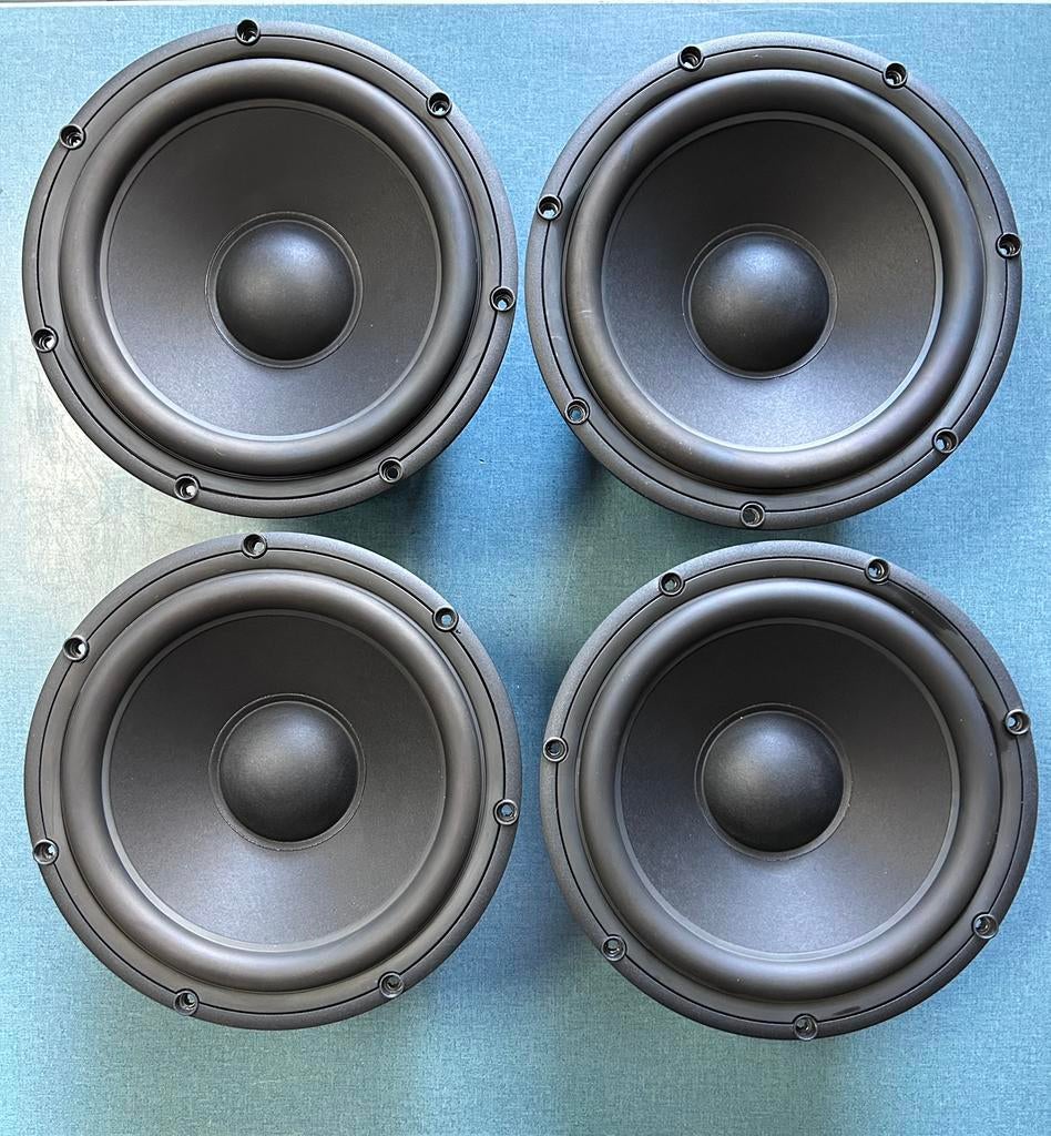 4 stuks Scanspeak 28W4878T00 Subwoofer, Zo goed als nieuw, 120 watt of meer, Front, Rear of Stereo speakers, Ophalen
