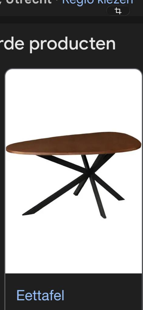 Eettafel poot zwarte, Ophalen, Gebruikt, 100 tot 150 cm, 50 tot 100 cm