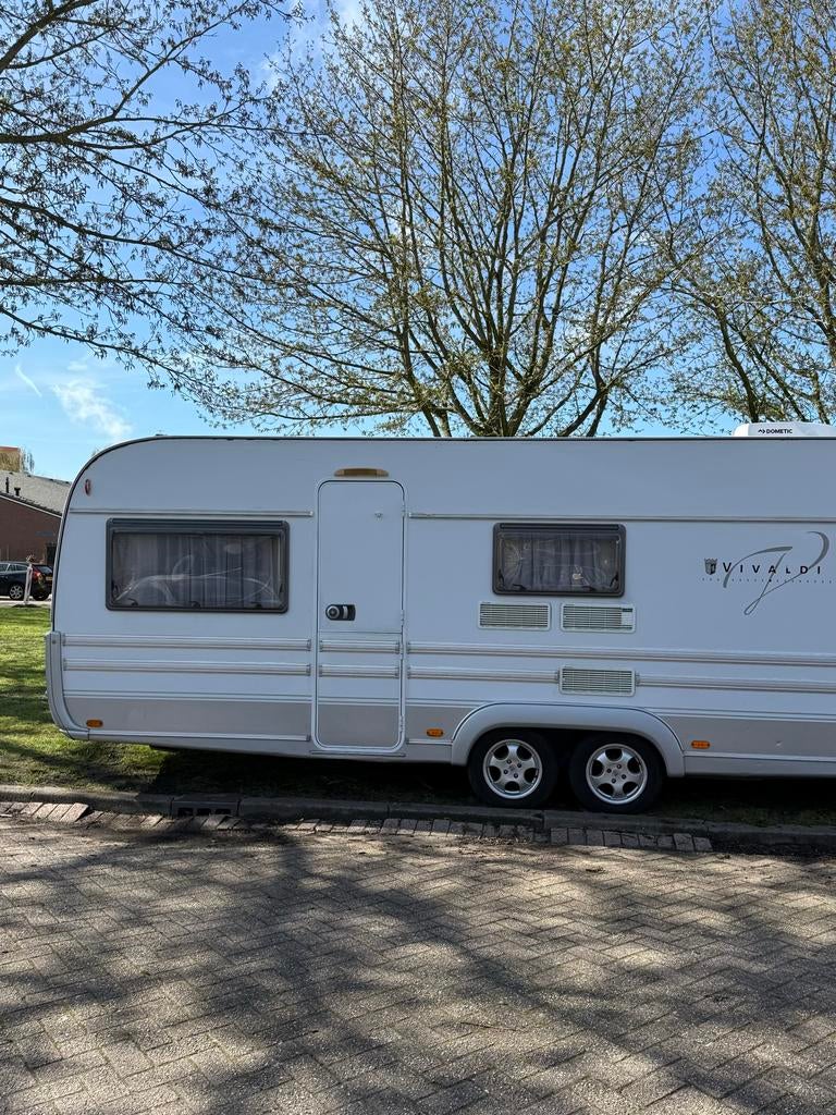 Tabbert Vivaldi 655 DM airco 2008, Tabbert, Frans bed, Treinzit, 6 tot 7 meter