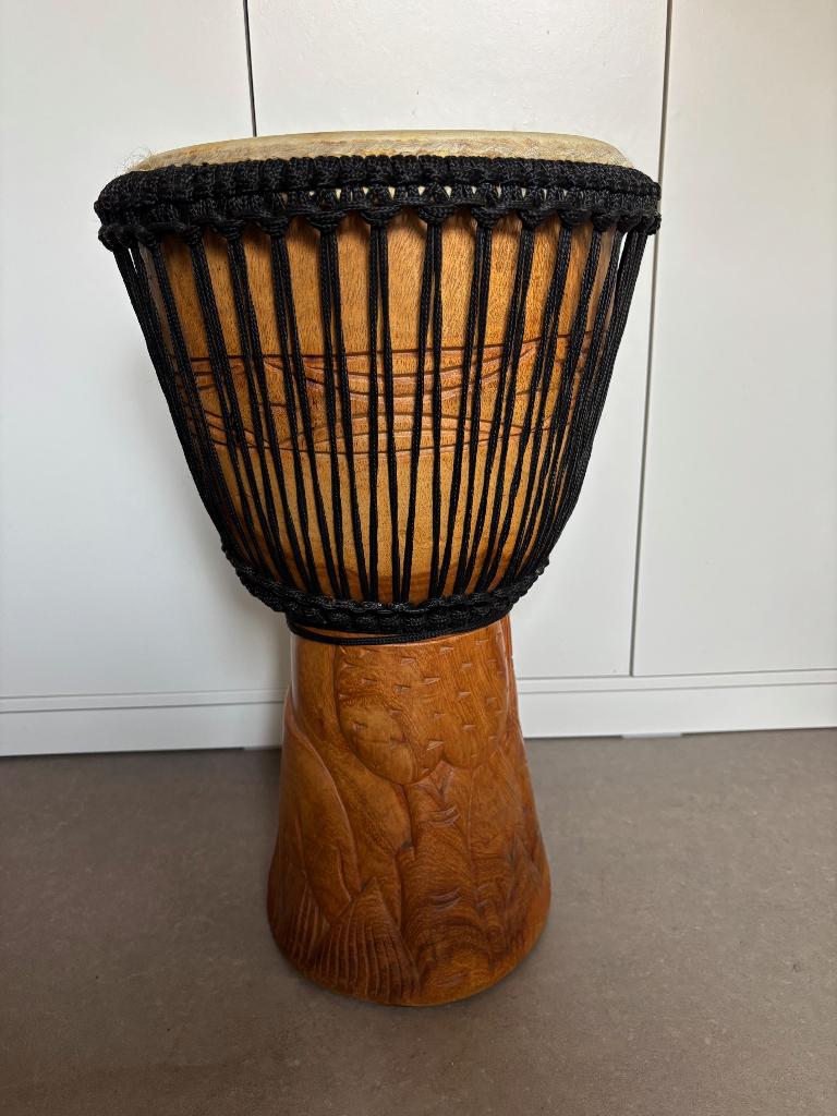 Grote djembé met hoes, Ophalen, Zo goed als nieuw, Trommel