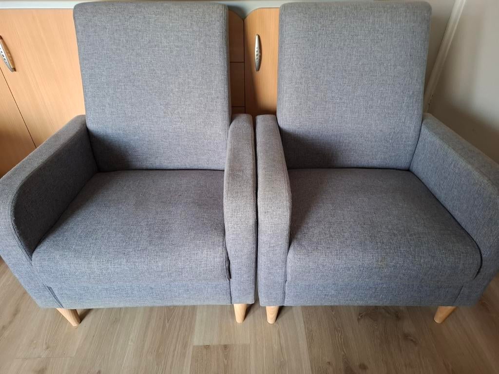 4 Fauteuils GEDVED, Ophalen, Gebruikt, 75 tot 100 cm, Stof