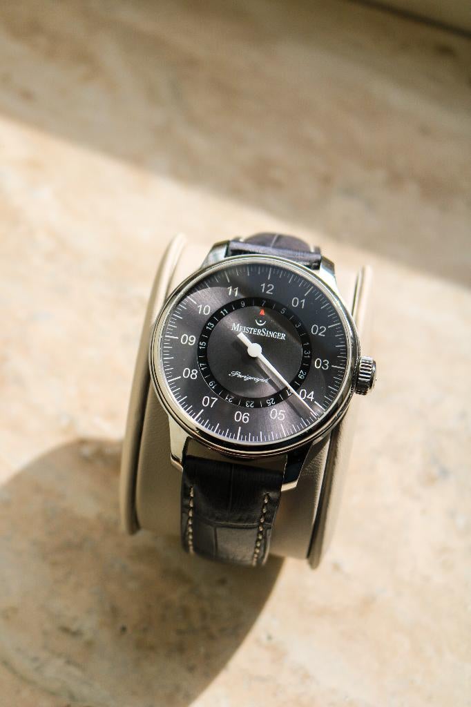 Meistersinger Perigraph – Ref. AM1007 – Automatisch Horloge, Overige merken, Leer, Staal, Polshorloge