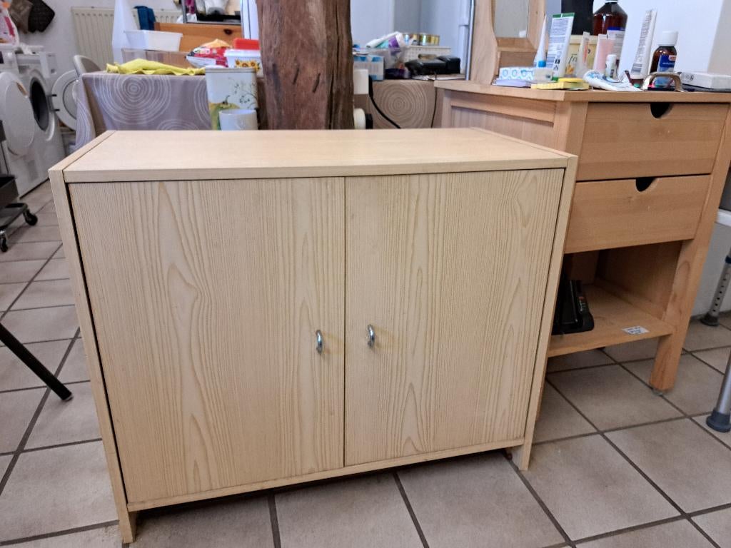 Grenen folie kastje, Huis en Inrichting, Ophalen, Gebruikt, Modern