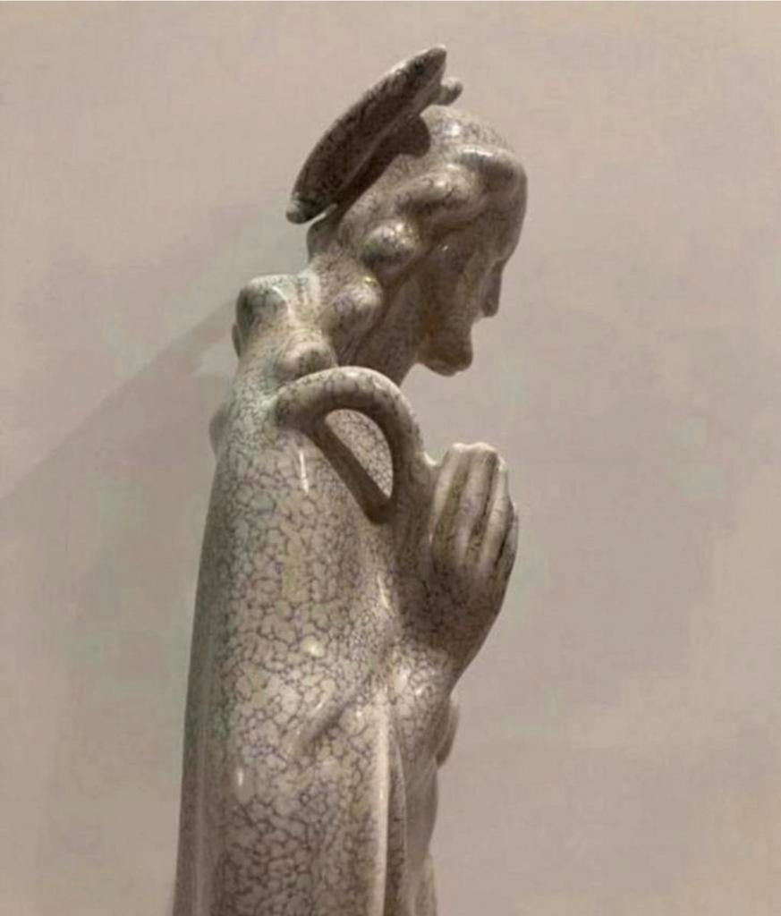 Leo Jungblut 1930 antiek Beeld Christus goede herder 35cm, Ophalen of Verzenden