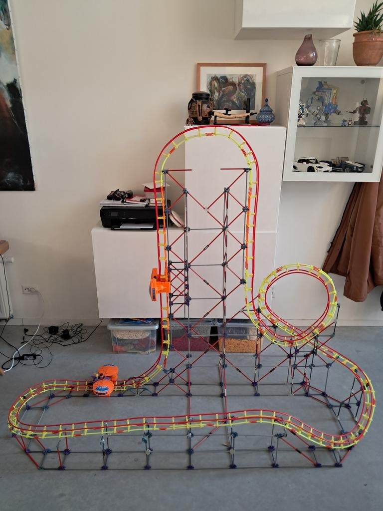 K'nex #63166 Rippin' Rocket rollercoaster (100% compleet!), Ophalen of Verzenden, Zo goed als nieuw, K'nex