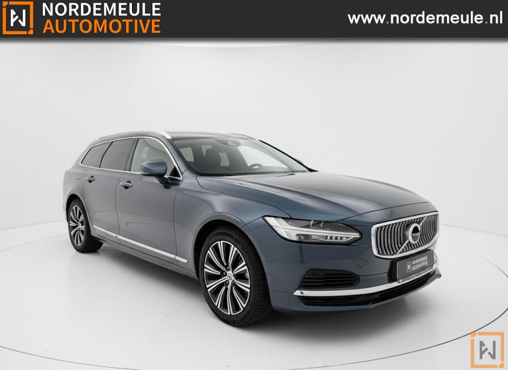 Volvo V90 2.0 T8 AWD INSCRIPTION, LED, LEDER, HUD, H&K, Automaat, Blauw, Vierwielaandrijving, Hybride Elektrisch/Benzine