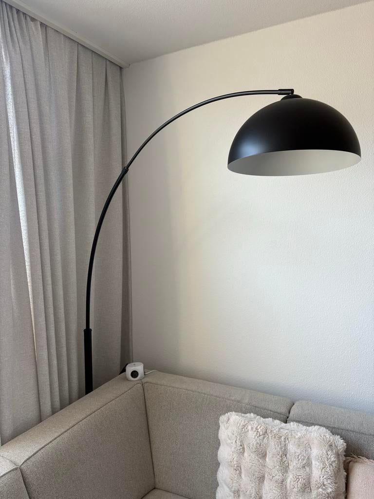 Booglamp zwart, Ophalen, Zo goed als nieuw, Metaal, 150 tot 200 cm