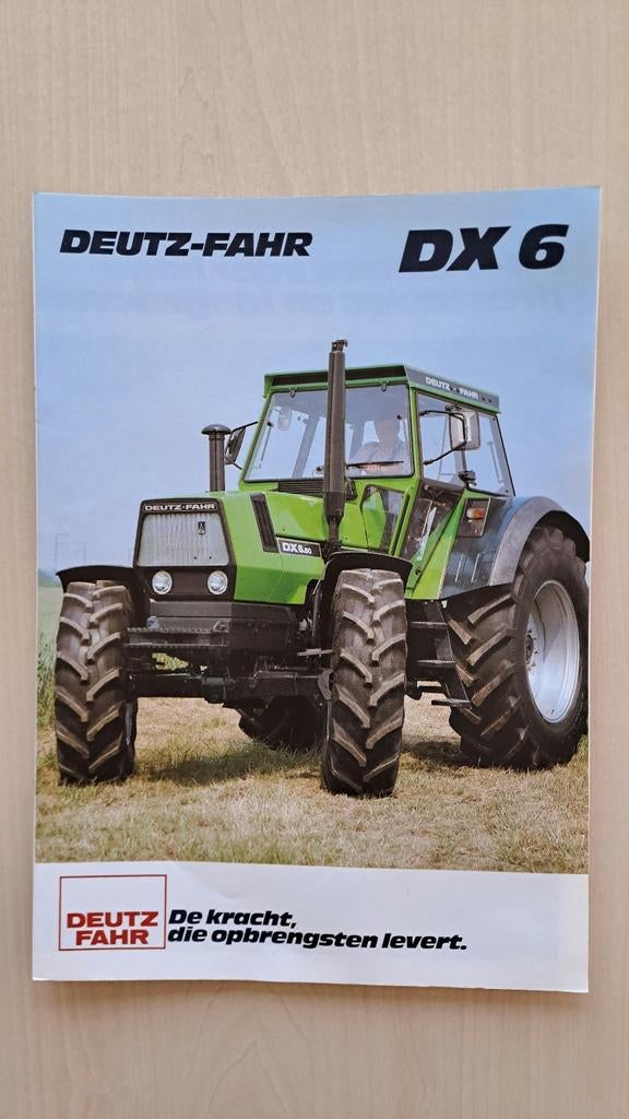 Folder DEUTZ FAHR DX 6 tractor, trekker, Ophalen of Verzenden, Zo goed als nieuw, Folder