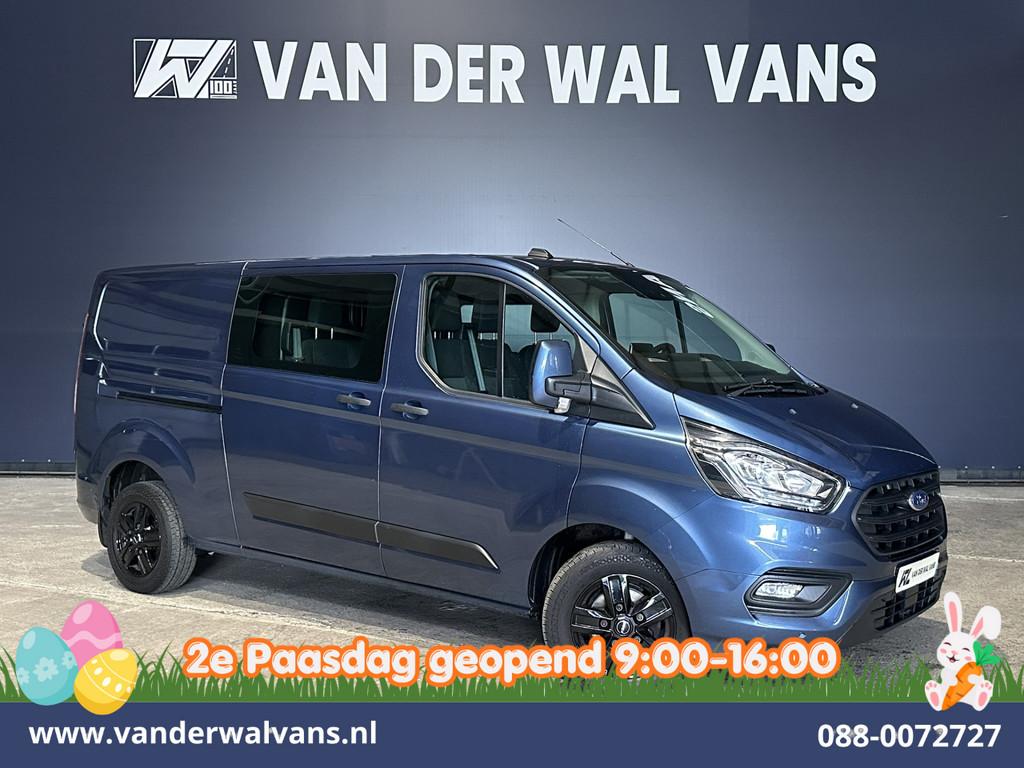 Ford Transit Custom 2.0 TDCI 131pk L2H1 Dubbele Cabine Euro6, Voorwielaandrijving, Stof, Gebruikt, 4 cilinders