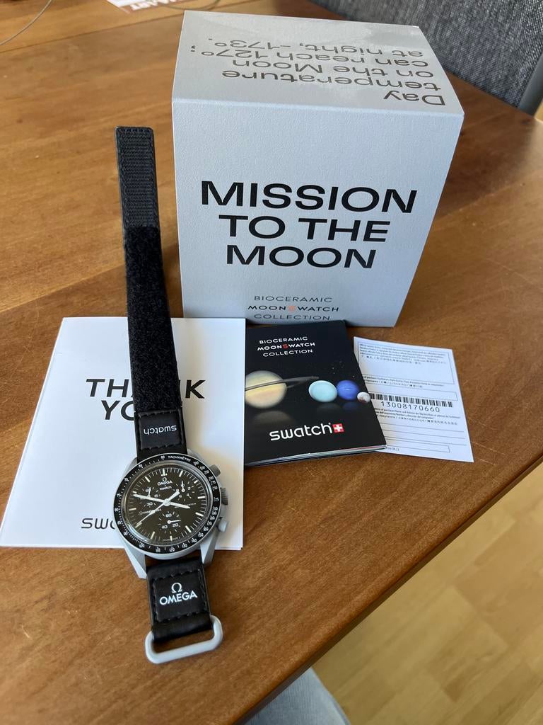 Omega x Swatch Moonswatch Mission to the Moon, Kunststof, Polshorloge, Nieuw, Ophalen of Verzenden
