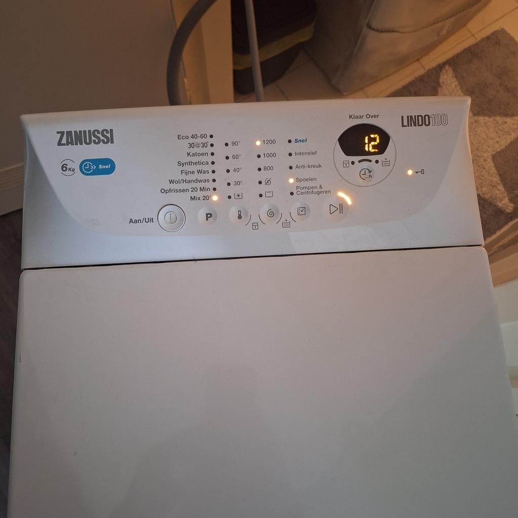 Zanussi Lindo 100 bovenlader wasmachine 6 kg, Ophalen, Gebruikt