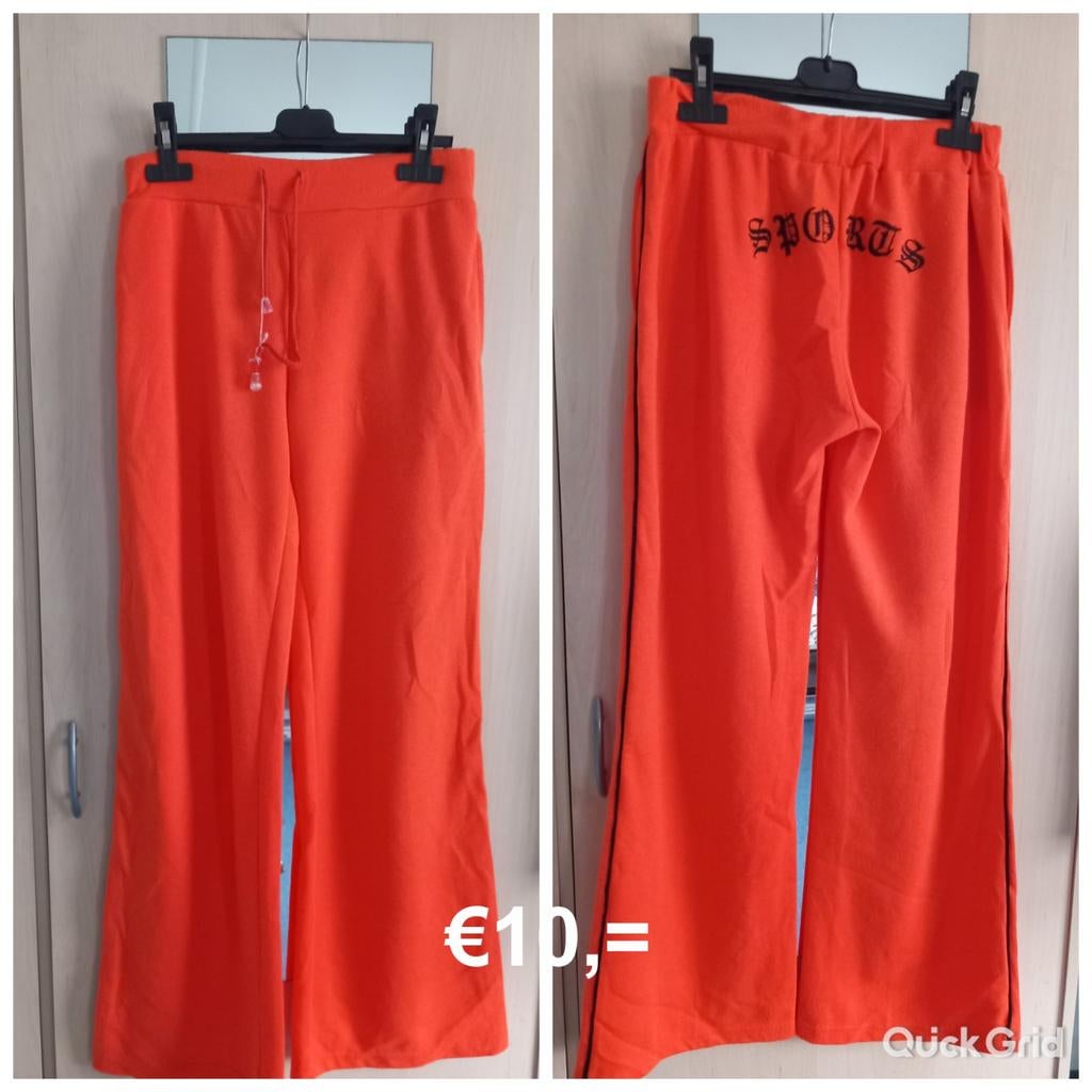 Oranje T-shirt en jurken, Kleding | Dames, Broeken en Pantalons, Verzenden, Maat 42/44 (L), Oranje, Lang