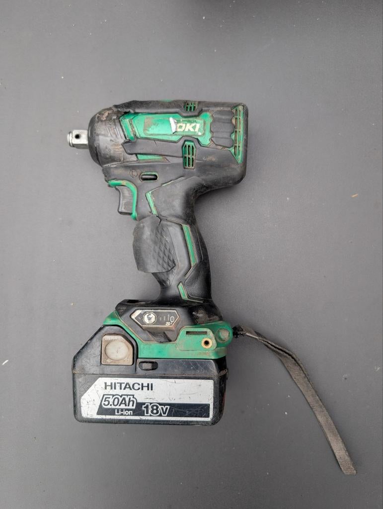 Hikoki Hitachi 18V Slagmoersleutel met 5Ah Accu, Ophalen of Verzenden, Gebruikt, Overige typen