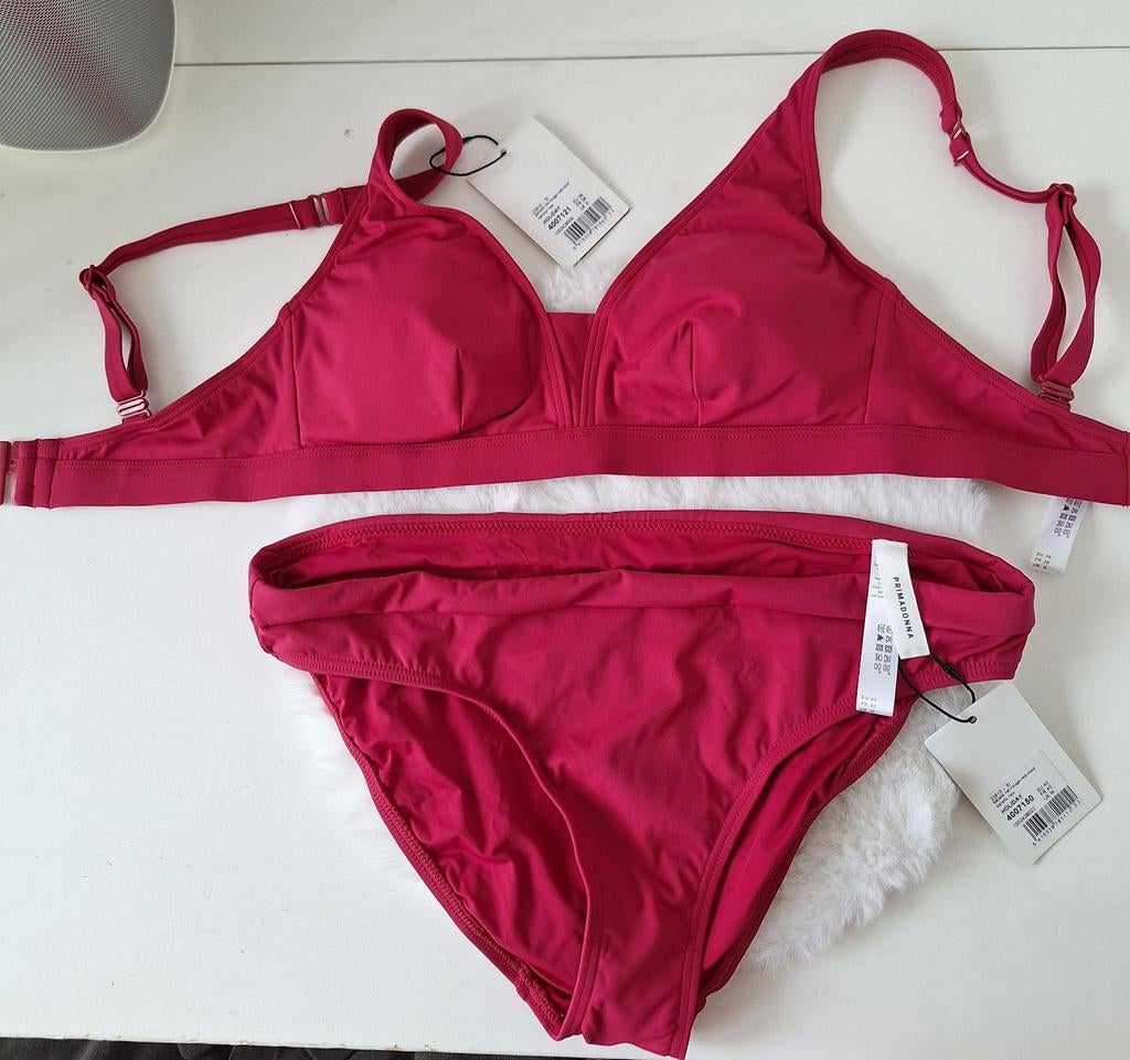 Prima Donna rode bikini - Nieuw- Mt 38 top,mt 40 broekje, PrimaDonna, Nieuw, Ophalen of Verzenden, Bikini