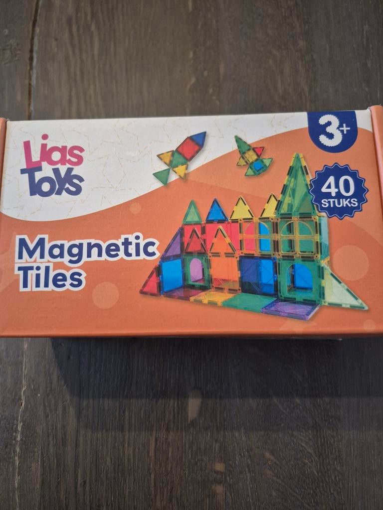 Lias Toys Magnetic Tiles - 40 stuks, Overige merken, ., Nieuw, Ophalen of Verzenden