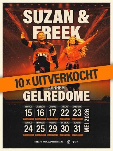 3 zitplaatsen Suzan en Freek 22 mei, Tickets en Kaartjes, Concerten | Pop, Drie personen of meer, Mei