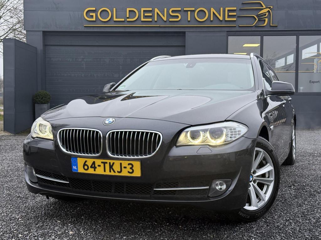 BMW 5-serie Touring 520i High Executive 2e Eigenaar,Navi,Led, Automaat, Euro 5, Gebruikt, Zwart