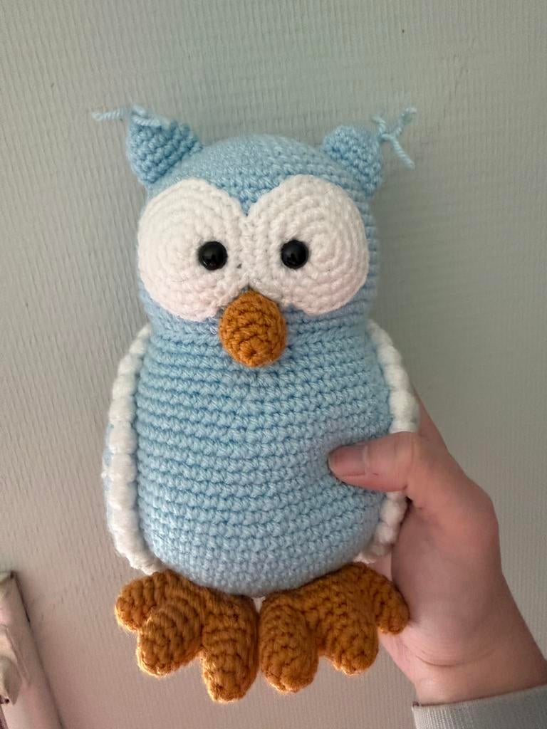 Owl Crochet Plushie, Ophalen of Verzenden, Zo goed als nieuw, Overige typen