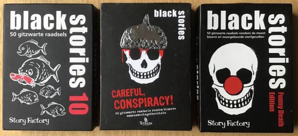 Black Stories (3x) - vanaf 12 jaar - ZGAN, Ophalen of Verzenden, Minder dan 500 stukjes, Zo goed als nieuw