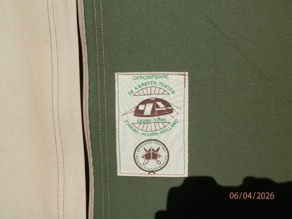 Karsten oppomp tent, Caravans en Kamperen, Ophalen, Gebruikt, Tot en met 4