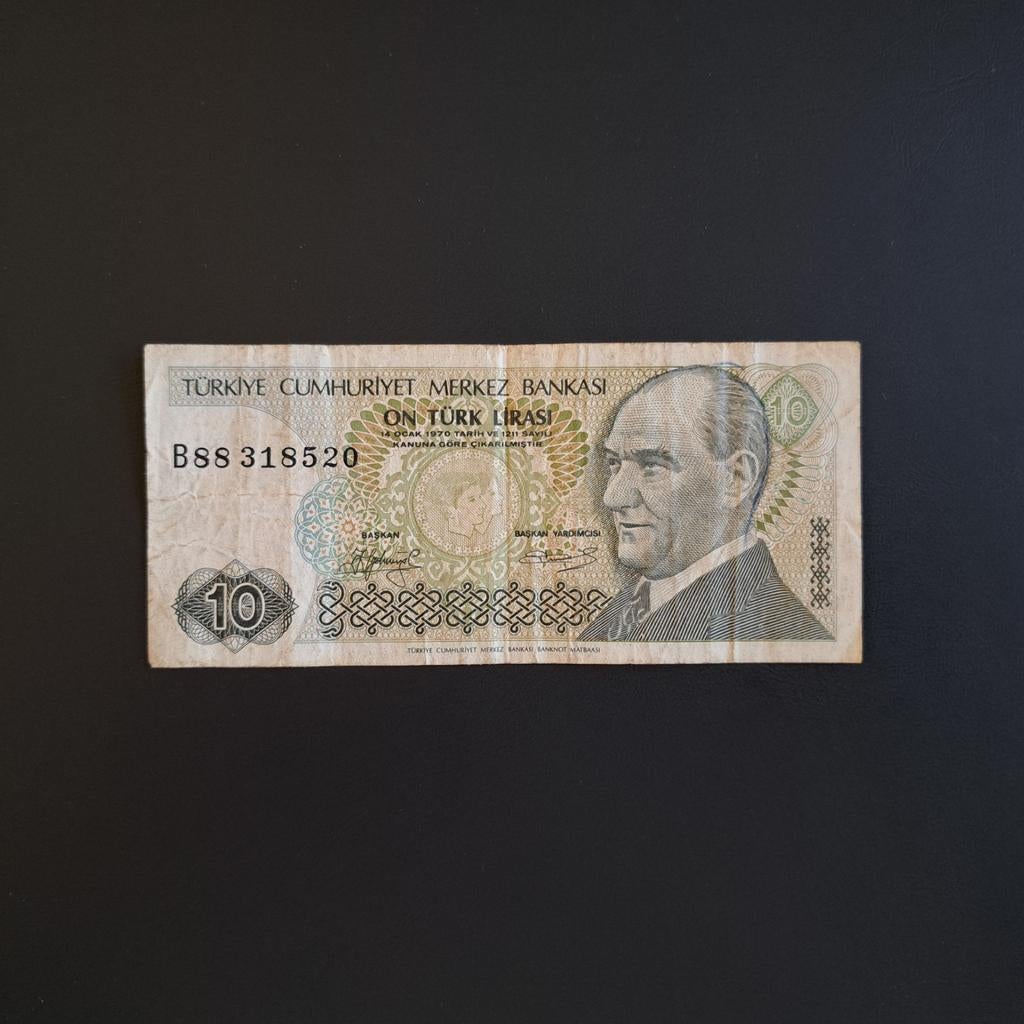 10 lira Turkije #005, Verzenden, Overige landen, Los biljet