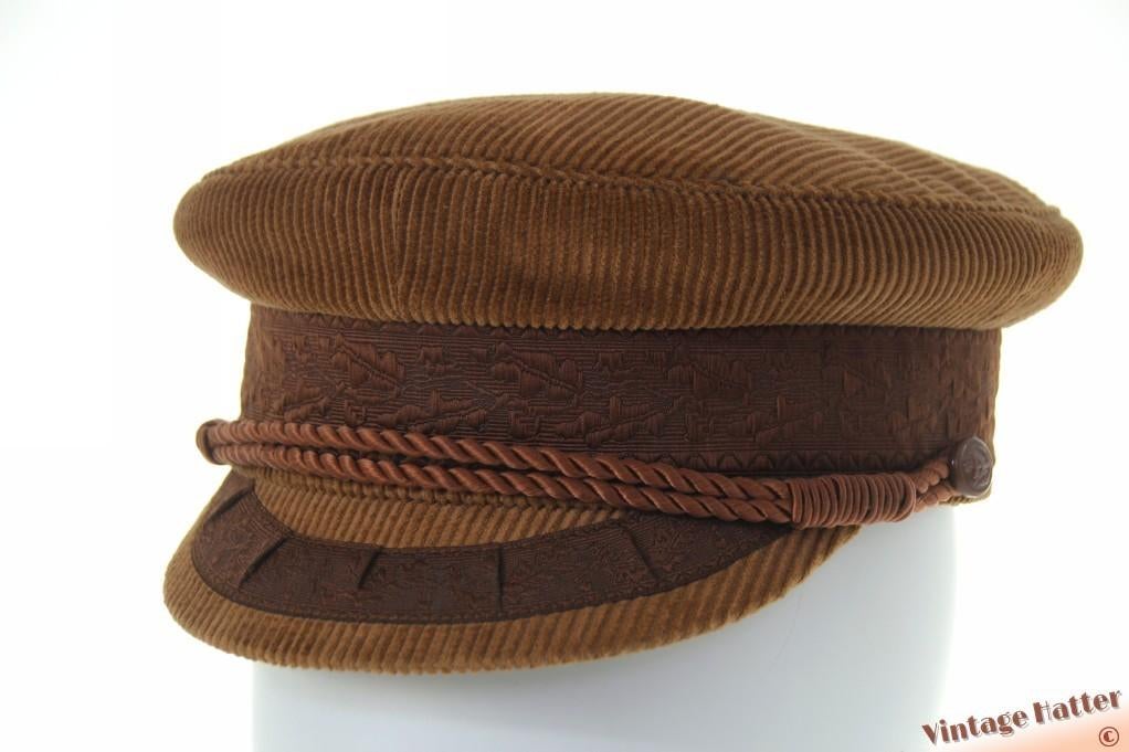 Kapiteinspet Prinz Heinrich bruin ribfluweel 56 nieuw, Nieuw, Ophalen of Verzenden, Prinz Heinrich, Pet