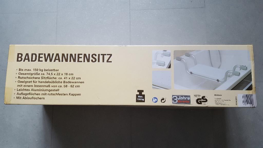 Badzitje voor over badrand   in doos, Diversen, Verpleegmiddelen, Ophalen of Verzenden, Nieuw