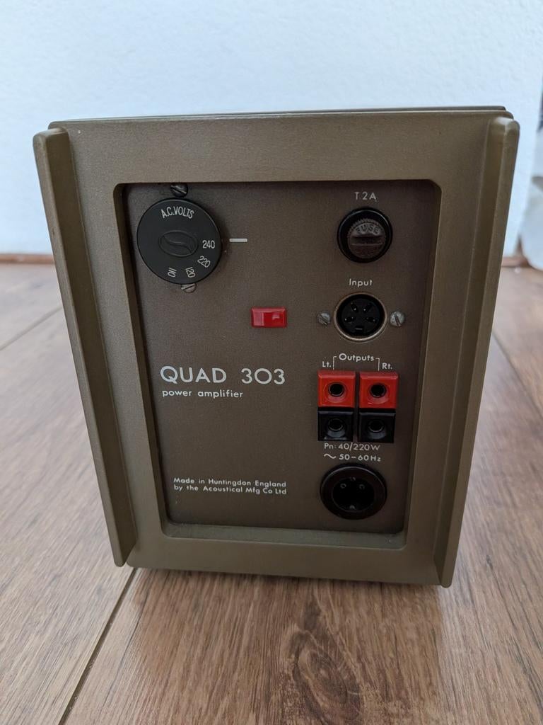 Quad 303 eindversterker, Audio, Tv en Foto, Luidsprekers, Zo goed als nieuw, Front, Rear of Stereo speakers, 120 watt of meer