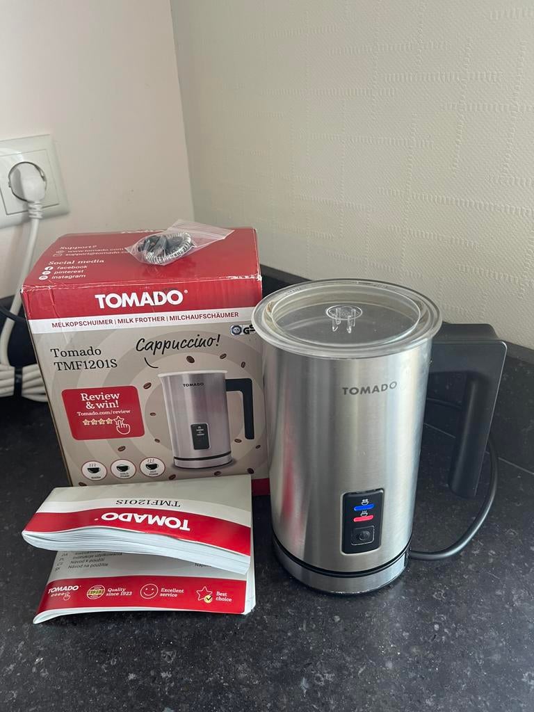 Tomado Melkopschuimer voor cappuccino en latte machiato, Ophalen of Verzenden, Gebruikt, Elektrische melkopschuimer