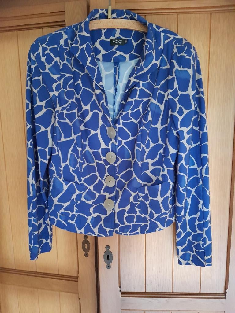 Blazer jasje van Moq maat 42 travelstof., Maat 42/44 (L), Moq, Zo goed als nieuw, Jasje