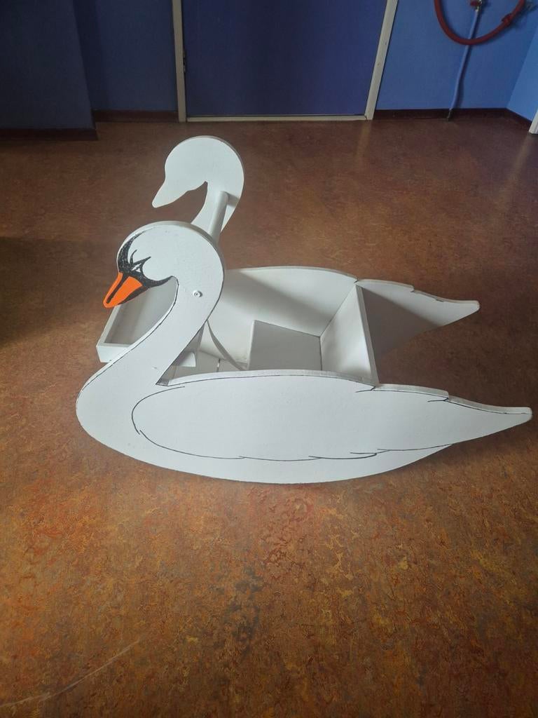 Houten schommelstoel zwaan voor dreumes, Ophalen of Verzenden, Gebruikt, Rij- of Hobbelspeelgoed