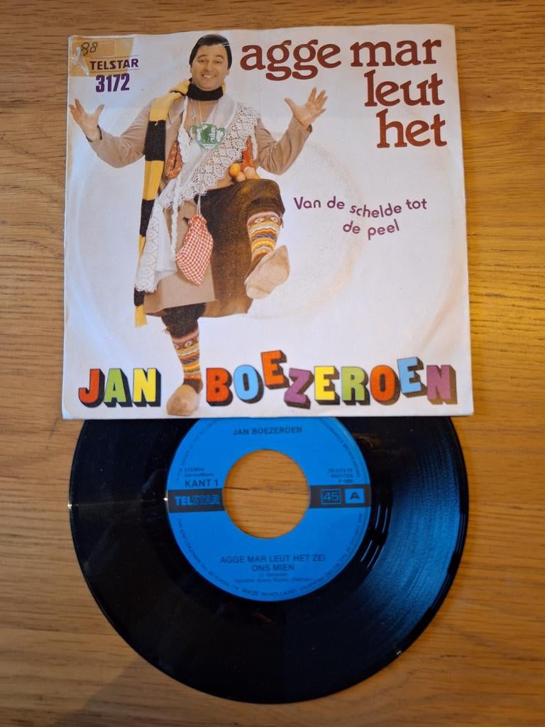 Jan Boezeroen - Agge Mar Leut Het - Vinyl Single, Cd's en Dvd's, Vinyl Singles, Gebruikt, 7 inch, Single, Ophalen of Verzenden