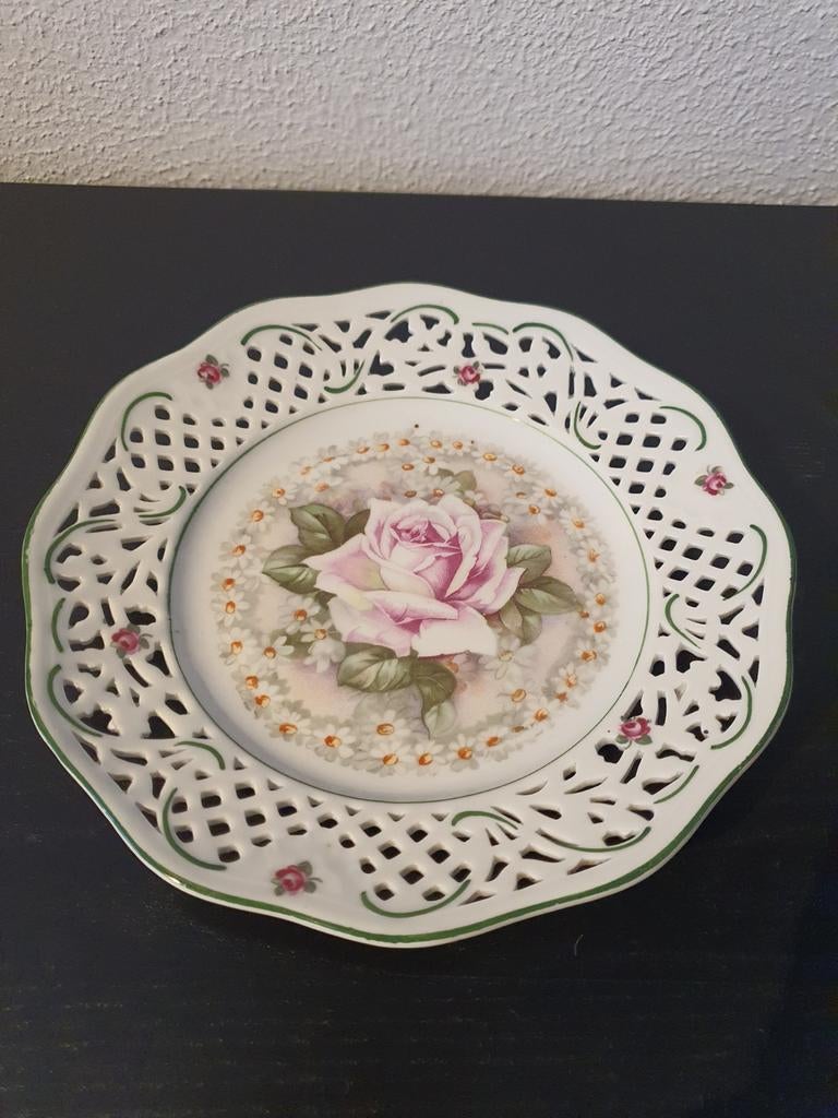 Schumann Arzberg Dresden porseleinen bord met bloemmotief, Ophalen of Verzenden